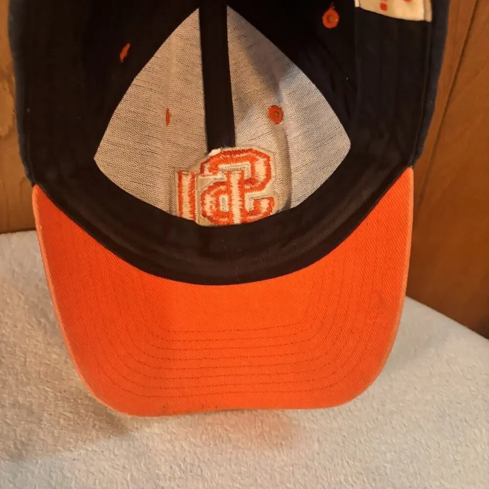 Vintage Syracuse Orangemen SU Navy Blue Orange Signatures Cap Hat